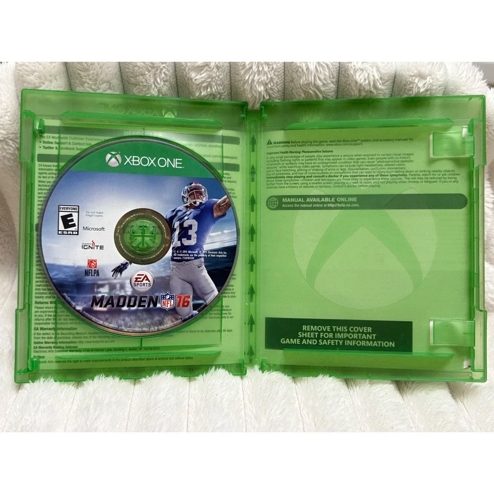 Madden NFL 16 Microsoft Xbox One 2015 EA Sports Complete w/ Case & Inserts